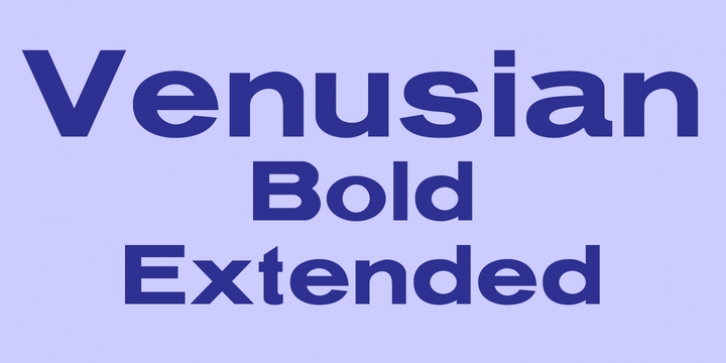 Venusian Bold Extended Font Download