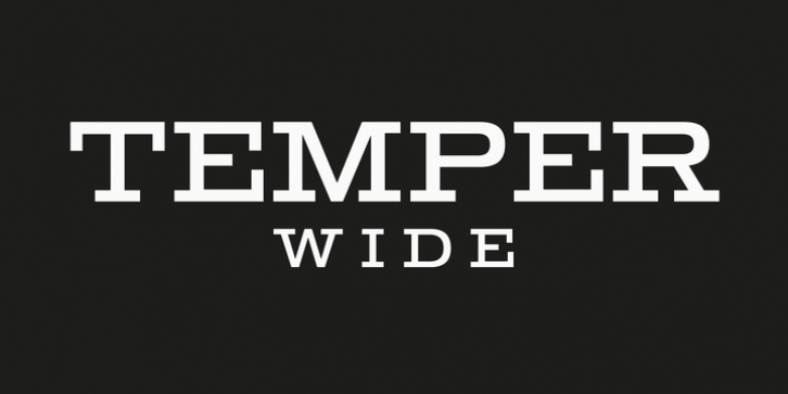 TEMPER Wide Font Download