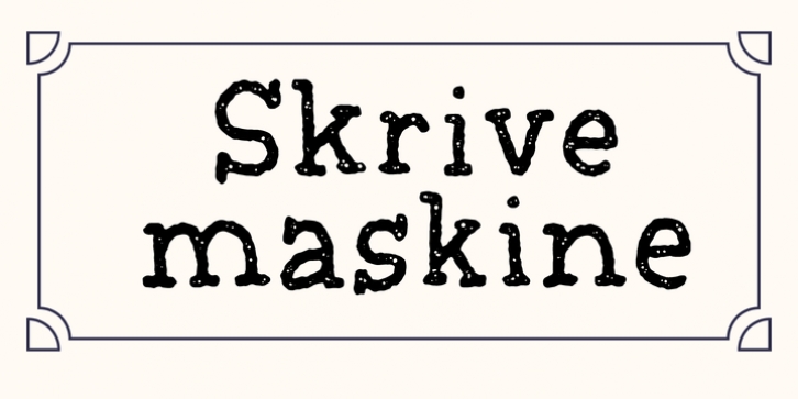 Skrivemaskine Font Download