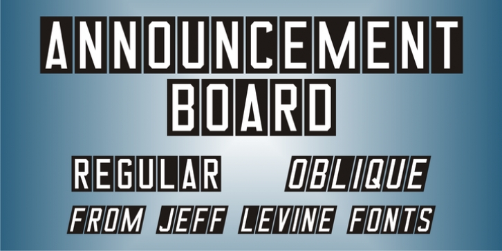 Announcement Board JNL Font Download