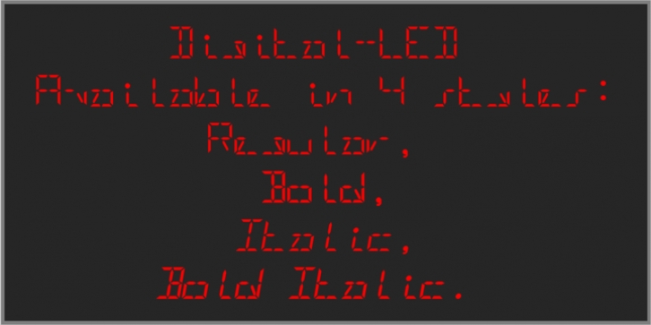 Digital-LED Font Download