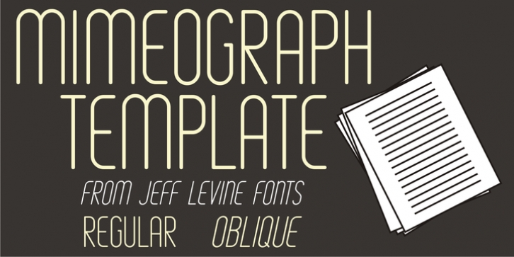 Mimeograph Template JNL Font Download