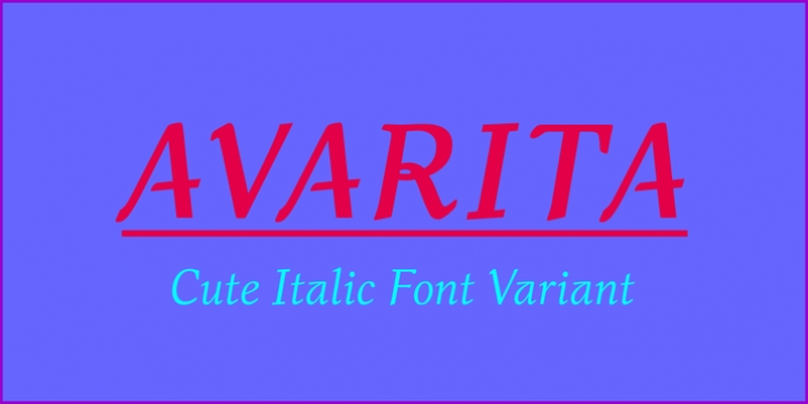 Avarita Font Download