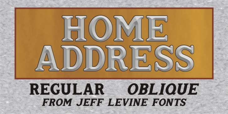 Home Address JNL Font Download
