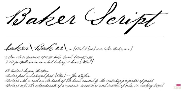 Baker Script Font Download