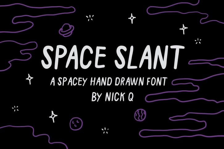 Space Slant Hand Drawn Font Download