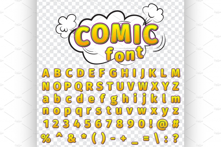 comics style alphabet Font Download