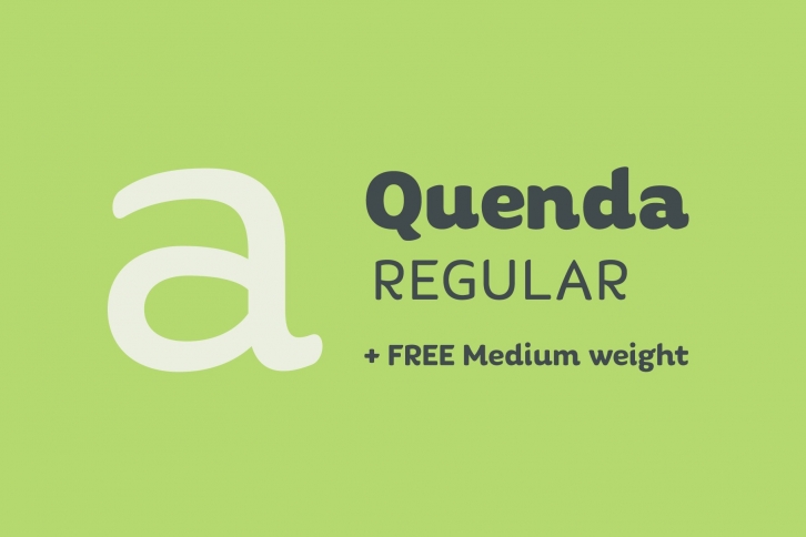 Quenda Regular + Medium Font Download