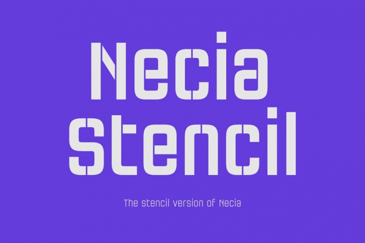 Necia Stencil Family Font Download