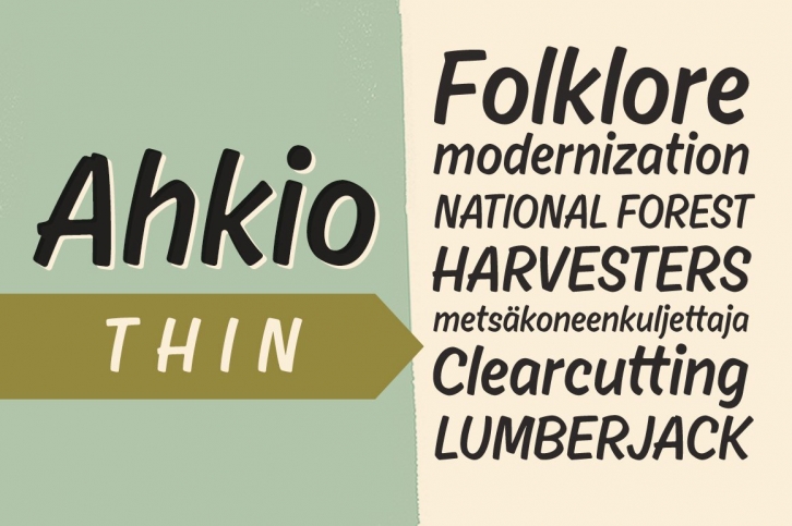 Ahkio Thin Font Download