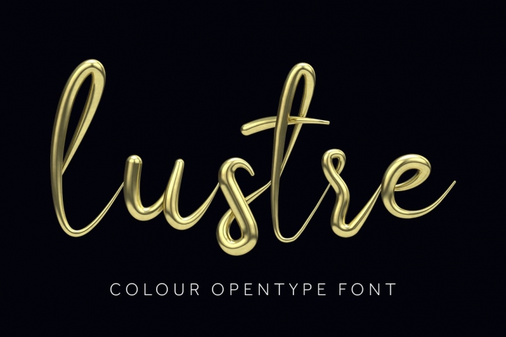 Lustre golden colour script font Font Download