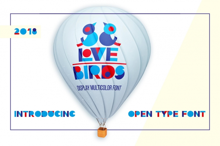 LOVE-BIRDS multicolor font Font Download