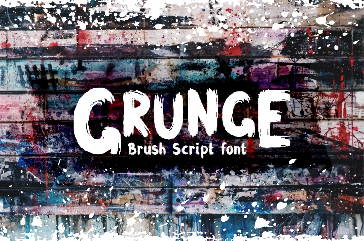 Grunge Latin and Cyrillic Brush Font Download