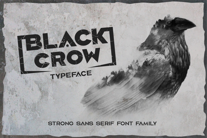 Black crow. Strong sans-serif family Font Download