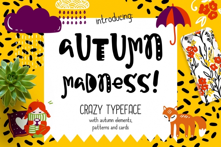 Autumn Madness Typeface  Elements Font Download