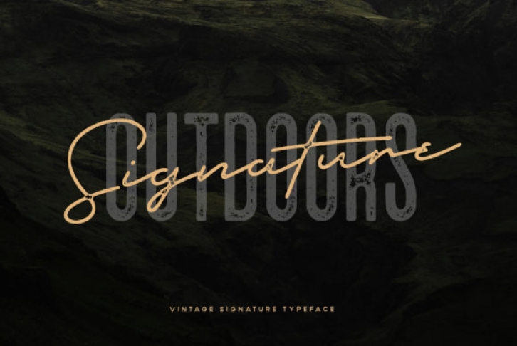 Outdoors Signature Font Download