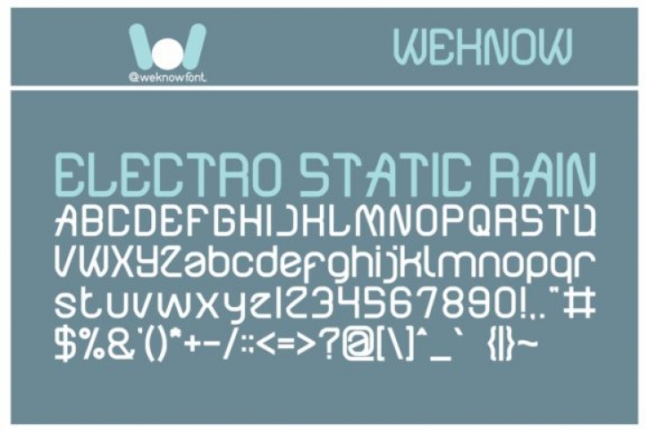 Electro Static Rain Font Download