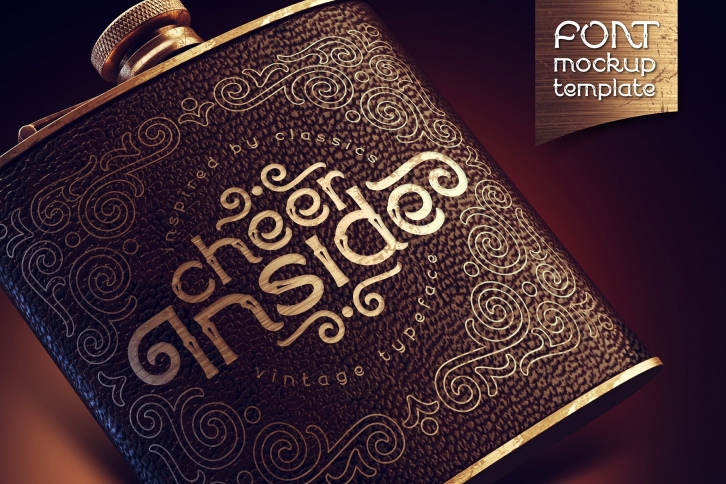 Cheer inside., mockup, template Font Download