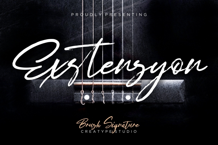 Exstensyon Brush Signature Font Download