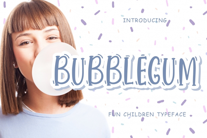 Bubblegum Fun Children Typeface Font Download