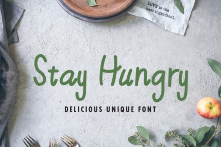 Stay Hungry Font Download