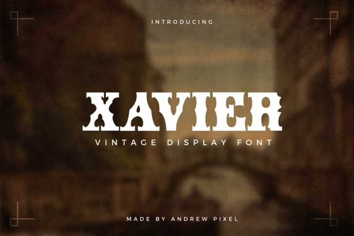 Xavier - Vintage Display Font Font Download