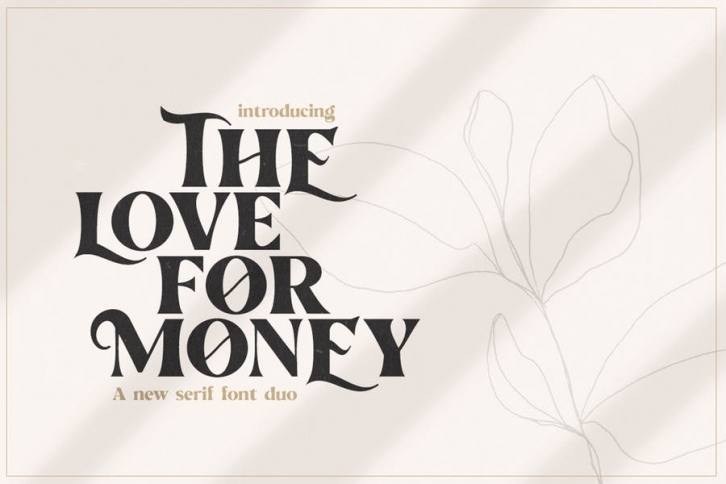 The Love For Money Font Duo Font Download