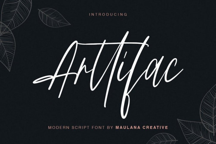 Arttifac - Modern Script Font Font Download