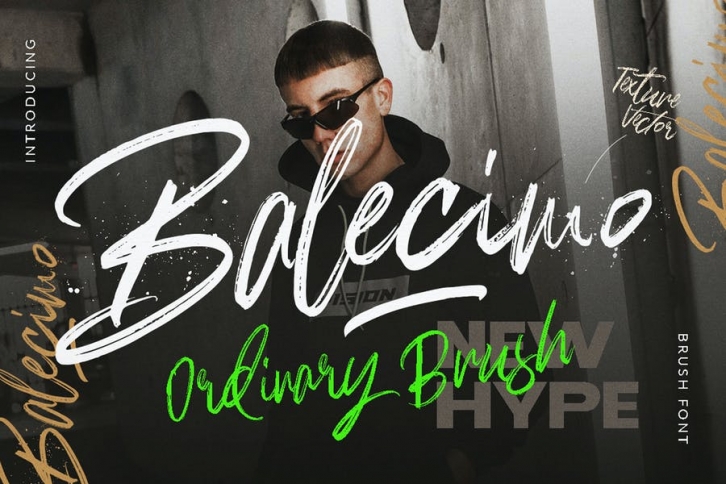 Balecimo - Ordinary Brush Font Logotype Font Download