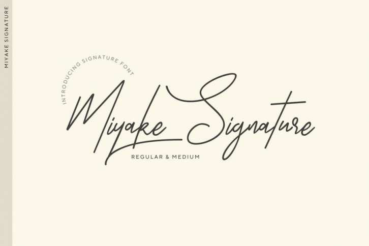 Miyake Signature Font Download