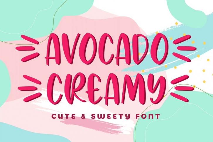 Avocado Creamy - Cute & Sweety Font Font Download