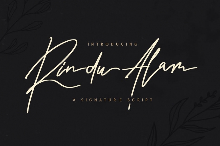 Rindu Alam - Signature Script Font Font Download