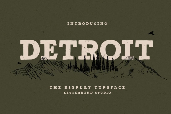 Detroit - Slab Serif Typeface Font Download