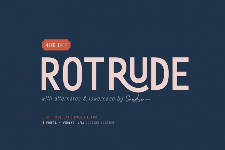 Rotrude Sans (16 FONTS) Font Download