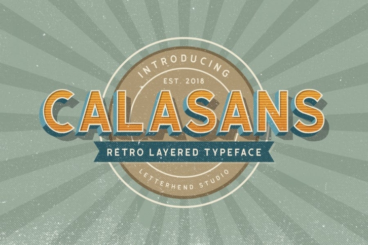 Calasans - 7 layered fonts Font Download