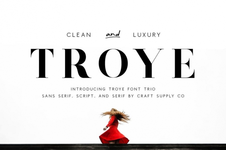 Troye Font Trio - Clean & Luxury Font Download