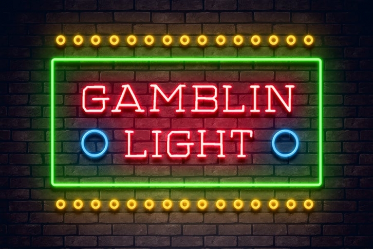 Gamblin Light Neon Font Font Download