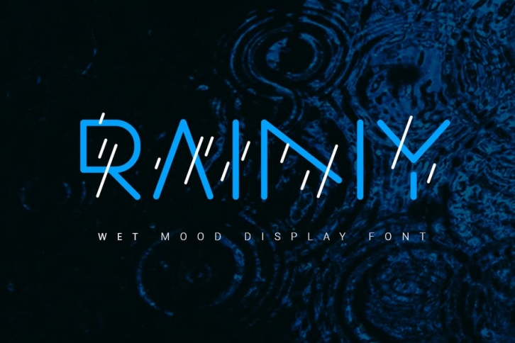 Rainy| color line font Font Download
