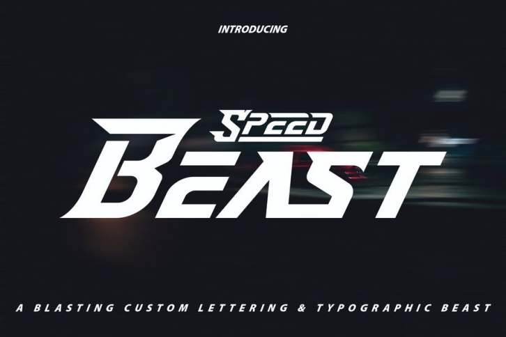 SpeedBeast | Custom Lettering & Typhographic Font Font Download