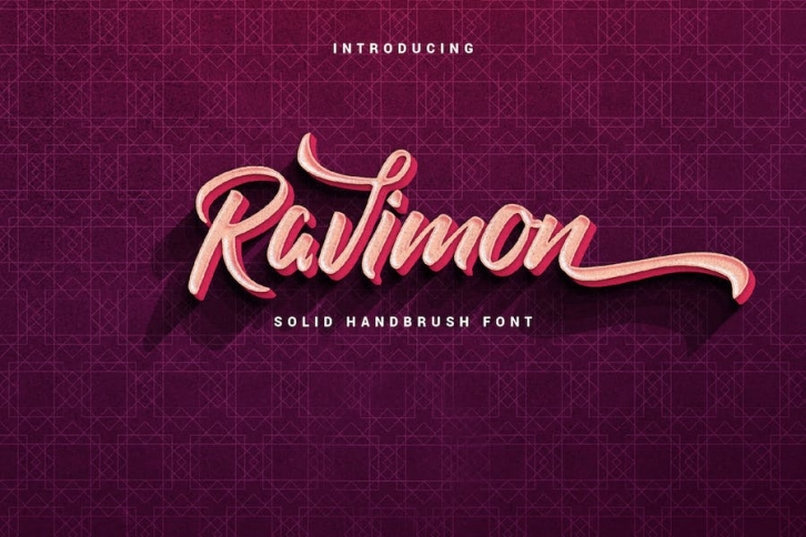 Ravimon - Solid Handbrush Font Font Download