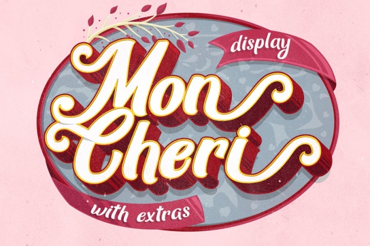 Mon Cheri Typeface + Extras Font Download
