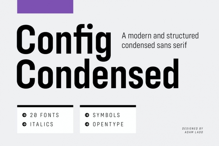 Config Condensed Font Family Font Download