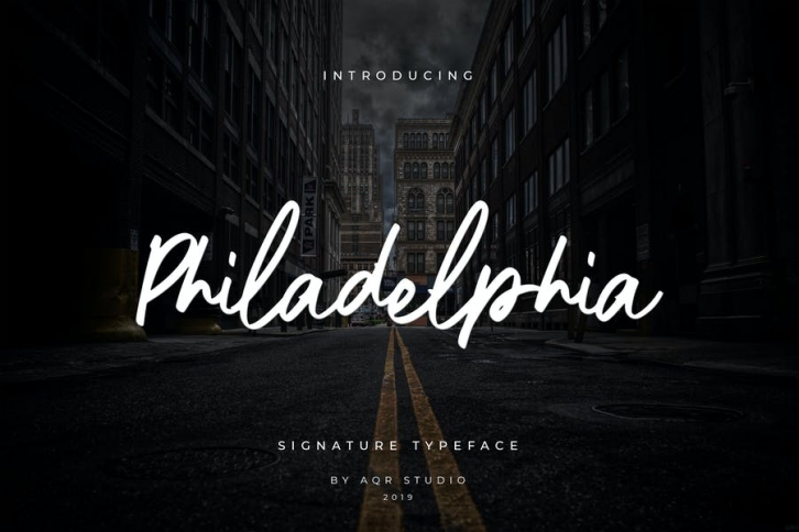 Philadelphia Siganture Font Font Download