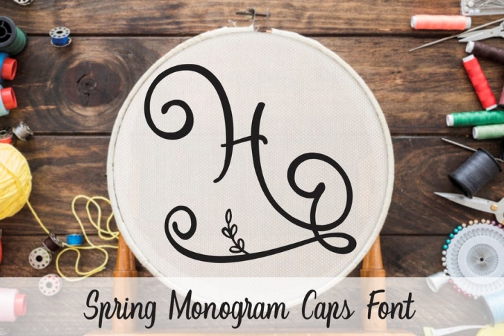 Spring - Monogram Caps Font Font Download