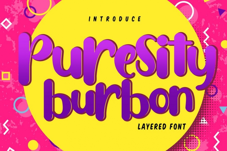 Puresity Burbon | Playful Layered Font Font Download