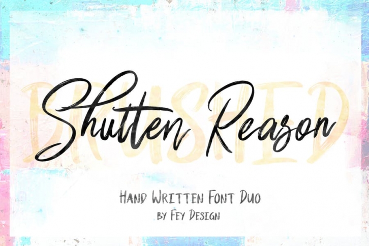 Shutten Reason - Duo Handwritting Brush Font Font Download