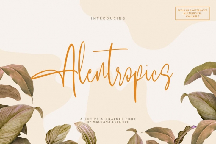 Alentropics - Script Signature Font Font Download