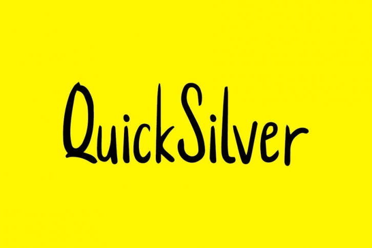 QuickSilver - Cute Handmade Font Font Download