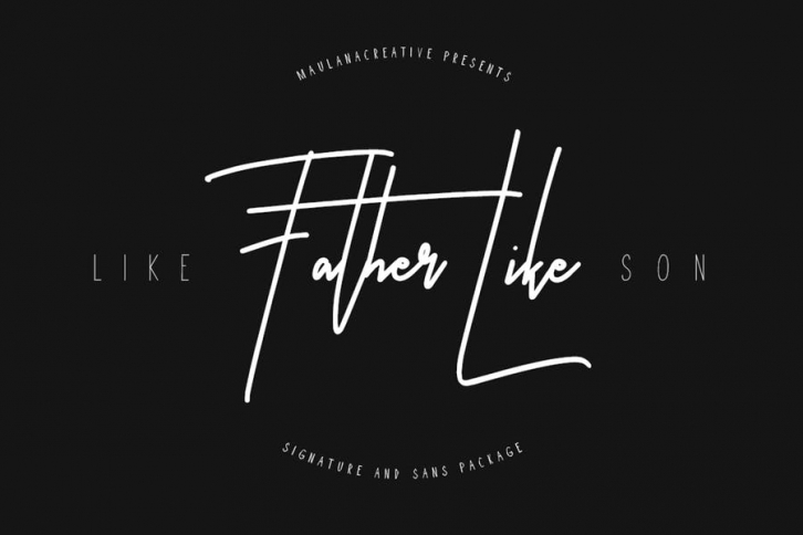 Like Father Like Son Typeface Font Download