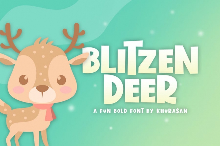 Blitzen Deer Font Font Download